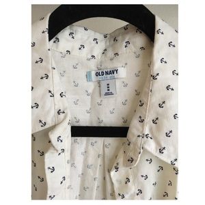 Old Navy Tops - Old Navy Nautical Button-Up Old Navy Tops - Old Navy Nautical Button-Up